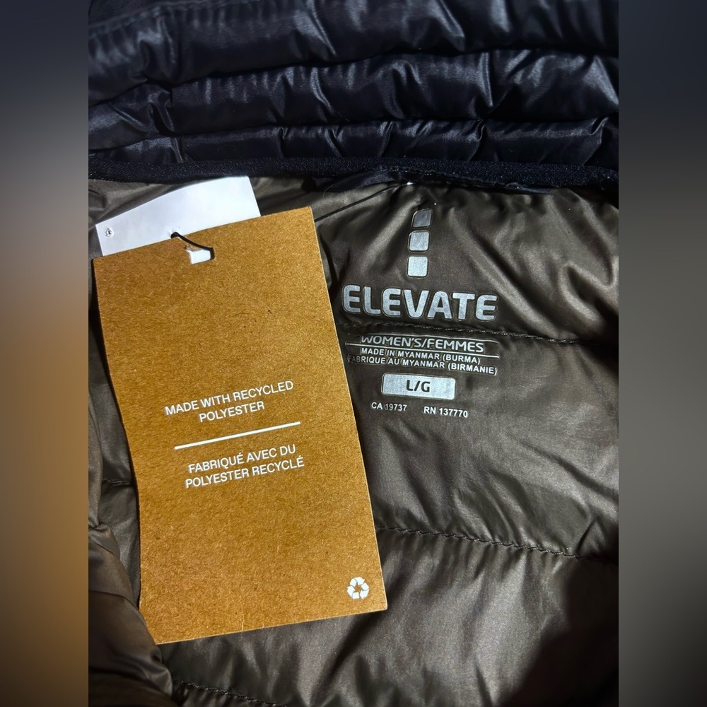 NWT Elevate Women's/Femmes large size puffer jacket - Picture 4 of 4